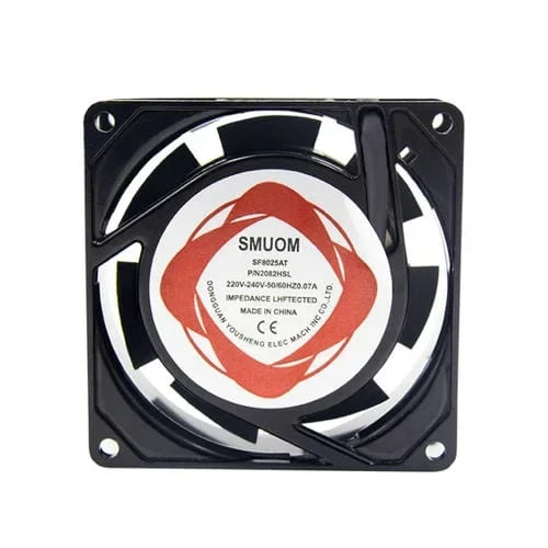 Ventilador de Refrigeración de Gabinete Smuom Sf8025At 110V Rodamiento de Bolas Doble 8cm Silencioso