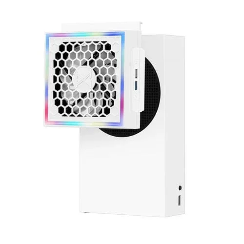 Ventilador de Refrigeración de Montaje Lateral para Consola Xbox Serie S, Radiador de Luz de Color RGB
