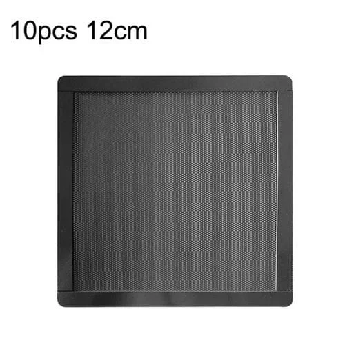 Ventilador de Refrigeración PVC 12cm Succión Magnética Cubierta Filtro Industrial para Computadora de Escritorio (10 Unidades)