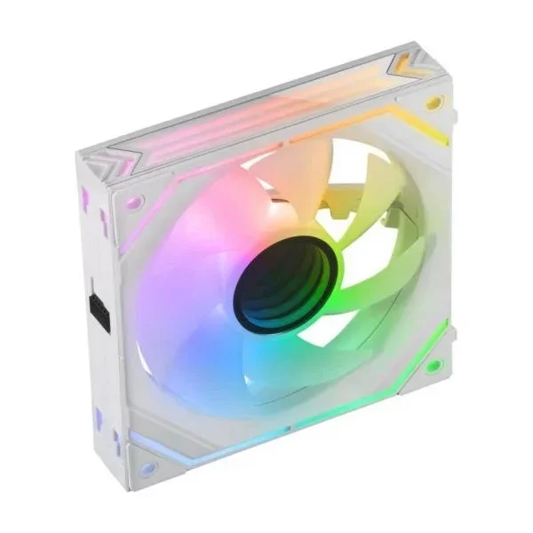 Ventilador interno arg dinamico mars gaming mf-linkfinity white modulares pwm 120mm 360º ventilador y marco iluminado argb
