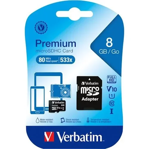 Verbatim Premium 8 GB MicroSDHC Clase 10