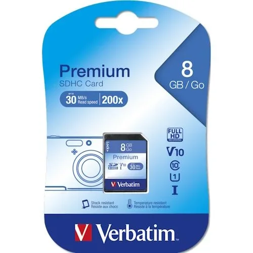 Verbatim Premium 8 GB SDHC Clase 10