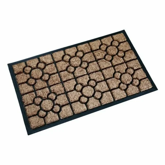 Versa 16980065 Felpudo Baldosa Bilbao, 45x75cm, Fibra de coco, Alfombra entrada