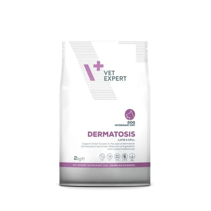 Vet expert veterinary diet dermatosis dog lamb & krill – comida seca para perros – 2 kg