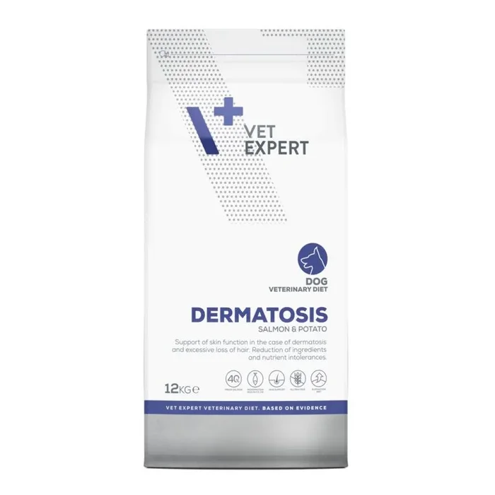 Vet expert veterinary diet dermatosis dog salmón & patata – alimento seco para perros – 12 kg
