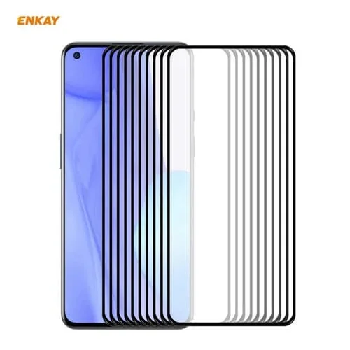 Vidrio Templado Enkay Hat-Prince para OnePlus 9 y 9R 10 PCs 0.26mm 9H 2.5D Cobertura Completa