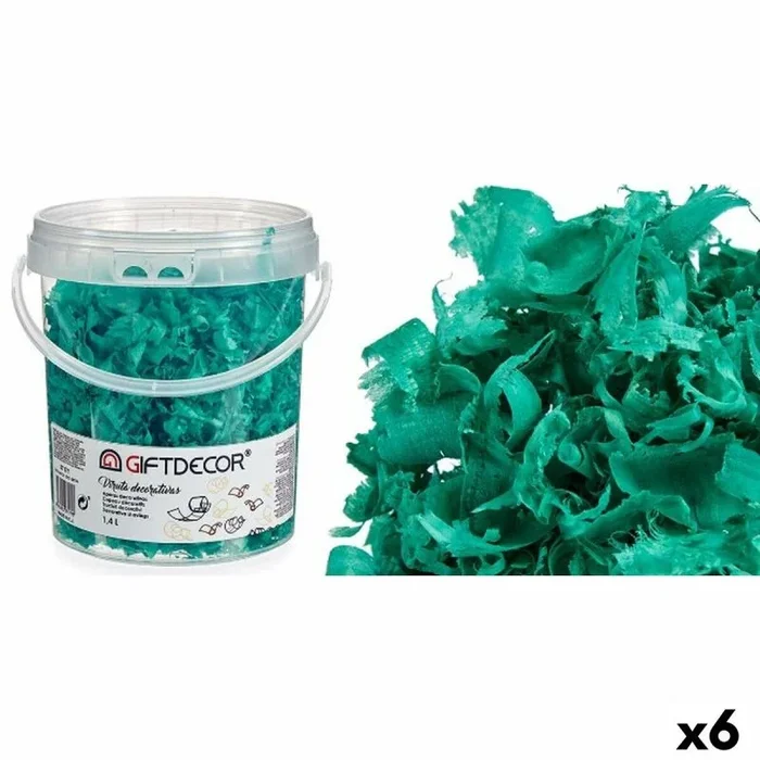 Viruta decorativa 1,4 l turquesa (6 unidades)