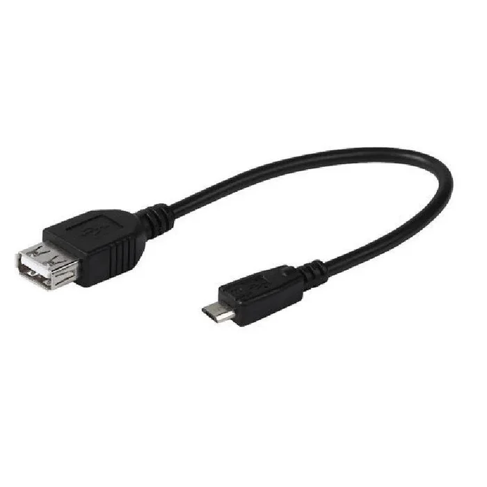Vivanco 45298 cable USB 0,15 m USB 2.0 Micro-USB B USB A Negro