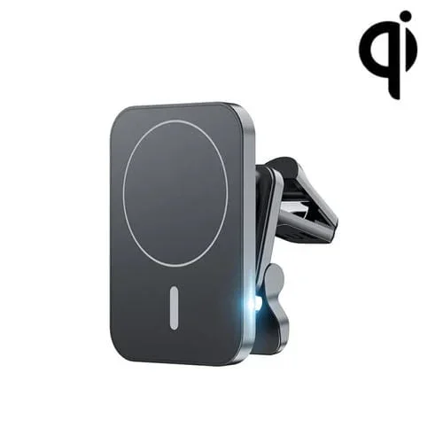 W-987 Succión Magnética 15W Soporte de Aire de Aire de Cargador Inalámbrico para iPhone y Otros Teléfonos Inteligentes (Negro)