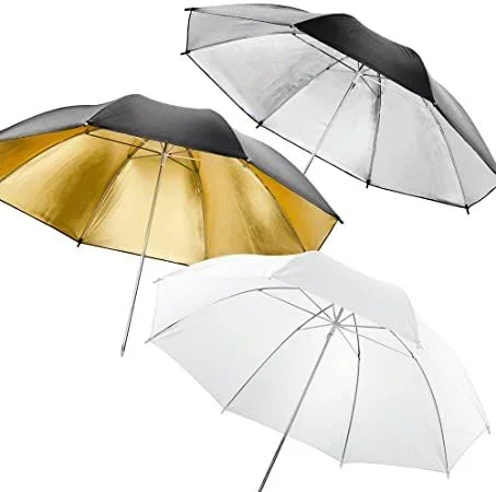 Walimex 3 reflex/translucent light umbrellas, 84cm