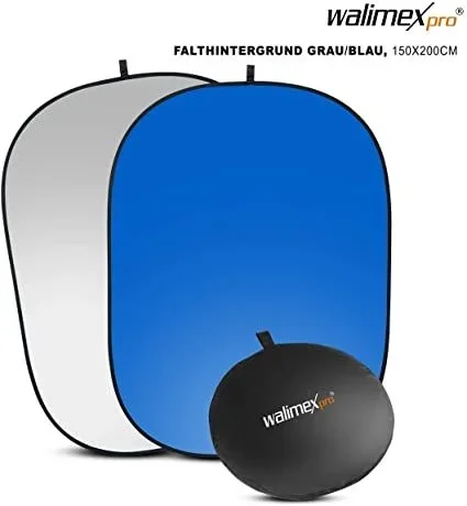 Walimex foldable background grey/blue, 150x200cm
