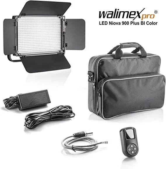 Walimex Niova 900 54 W LED Negro, Naranja, Plata