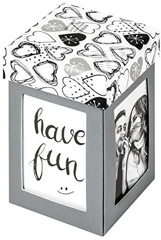 walther design Cajas de almacenamiento gris 7,6 x 11 cm Caja de regalo con foto Surprise, FB-280-D