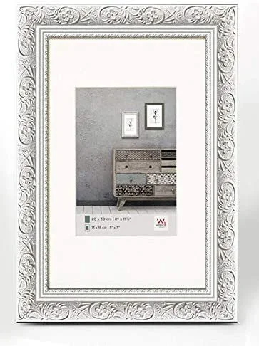 Walther Design CR030W Barock, Marco de madera, blanco, 20 x 30 cm