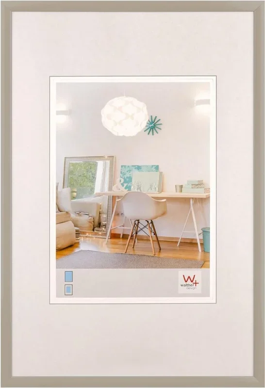 walther design Marco de fotos gris 30 x 40 cm Marco de plástico New Lifestyle KV040T