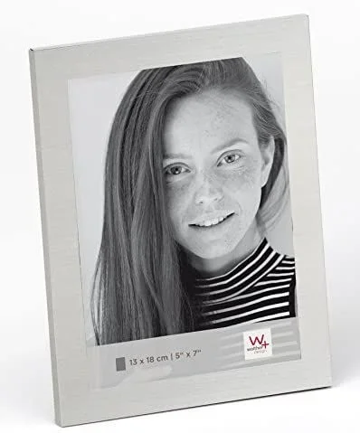 Walther Design PX318S Unique Portrait Frame Marco Aluminio del Retrato Larissa, 13 x 18 cm, Plata