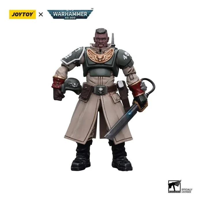 Warhammer 40k figura 1/18 astra militarum cadian command squad commander with power sword 12 cm