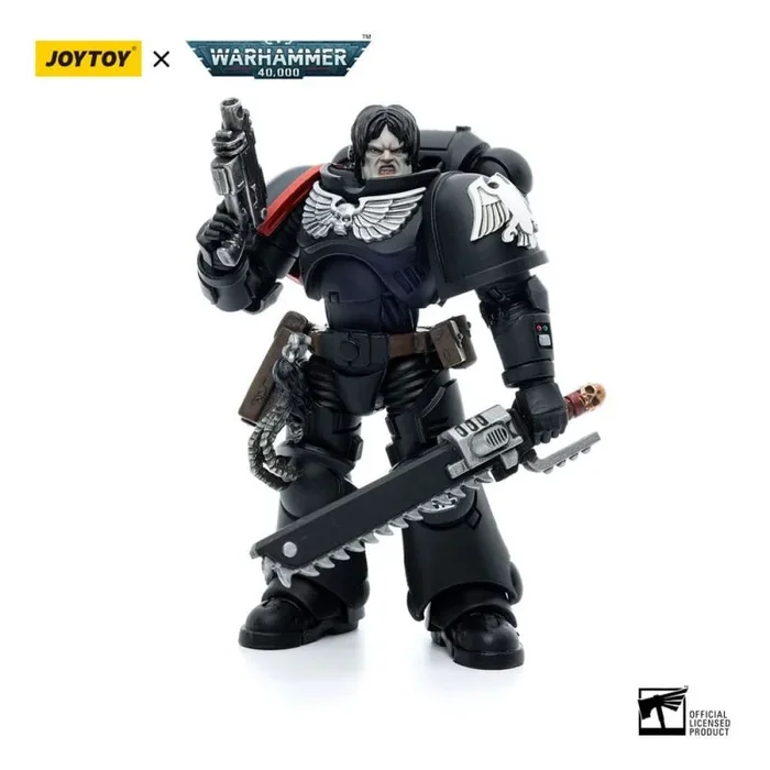 Warhammer 40k figura 1/18 raven guard intercessors brother colvane 12 cm