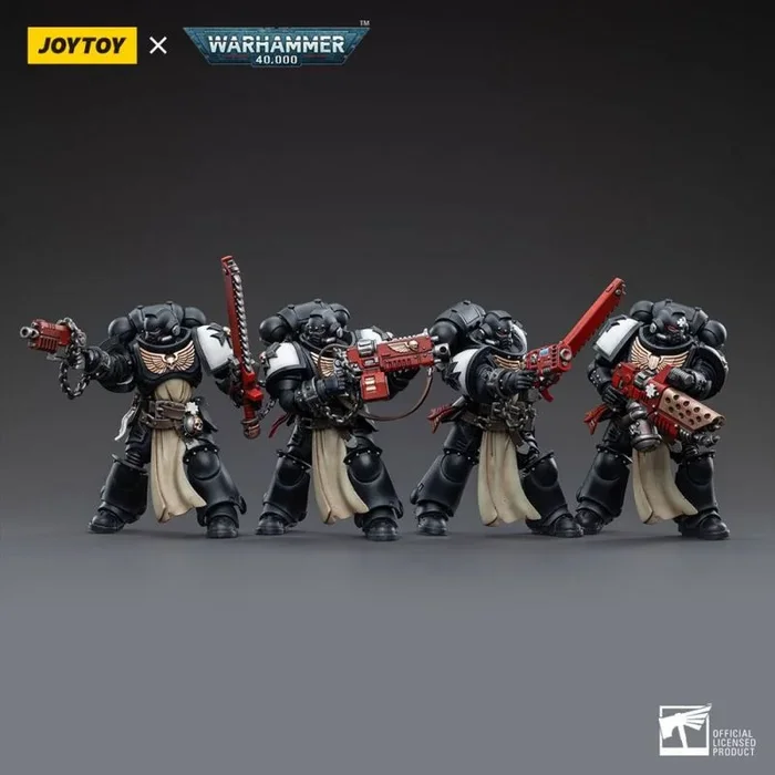 Warhammer 40k pack de 4 figuras 1/18 black templars army primaris crusader squad 12 cm