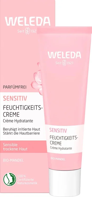 Weleda – Crema Facial Calmante de Almendras, Hidrata, Protege, Regenera y Calma la Piel, Alivia la Irritación, con Aceite de Almendras Dulces y de Hueso de Ciruela, Natural, Sin Perfume – 30ml