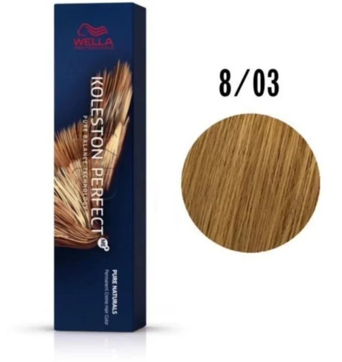 Wella professionals koleston perfect me+ pure naturals 8/03 60 ml