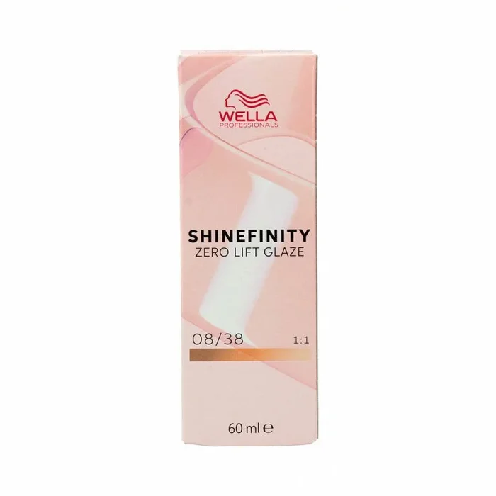 Wella Shinefinity Honey Latte 08/38 Rubio Claro Dorado Perla 60ml – coloración demipermanente