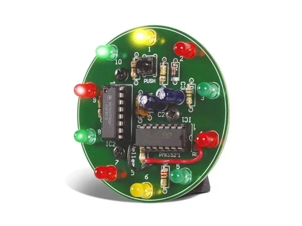 Whadda Kit de Soldadura, Rueda electrónica, 10 LED