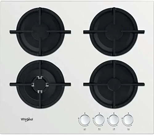 Whirlpool AKT 625/WH hobs Negro, Blanco Integrado 60 cm Encimera de gas 4 zona(s)