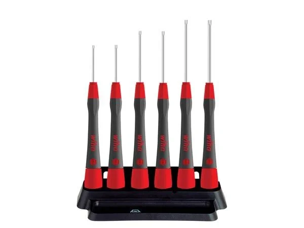 Wiha juego de destornilladores de precisión picofinish® torx®, de 6 unid., con soporte (42996)