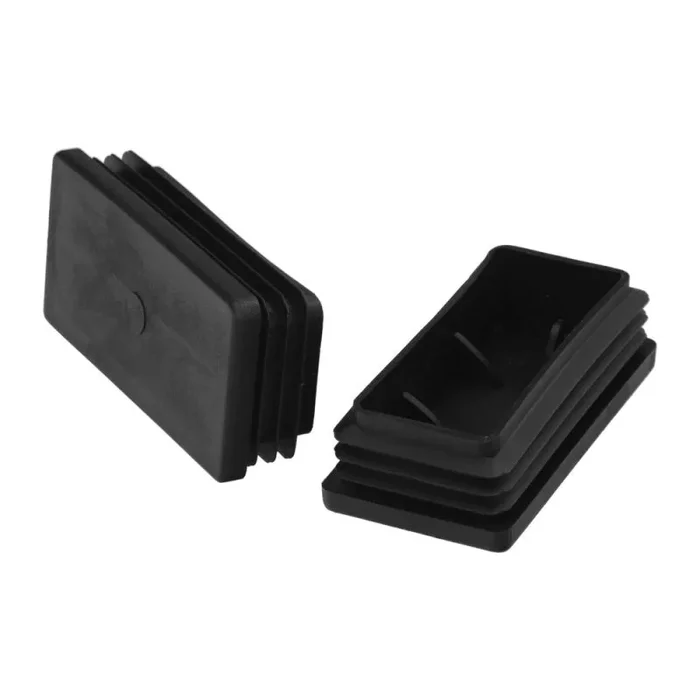 WOLFPACK LINEA PROFESIONAL 00000000 Contera Plástico Rectangular Interior. Color Negro 80×40 mm Bolsa 100 Unidades