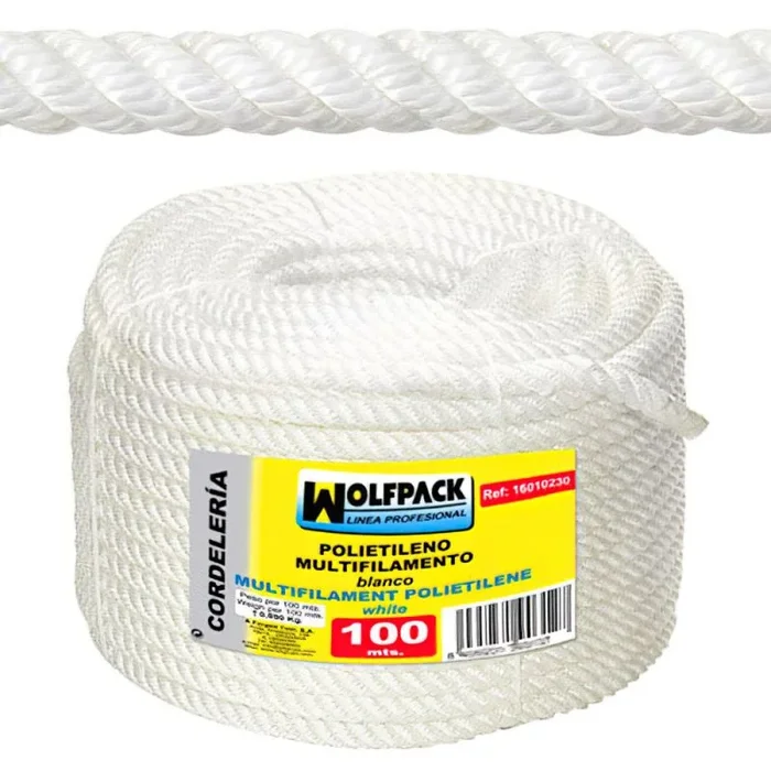 WOLFPACK LINEA PROFESIONAL – Cuerda Polipropileno Multifilamento (Rollo 100 m.) 12 mm.