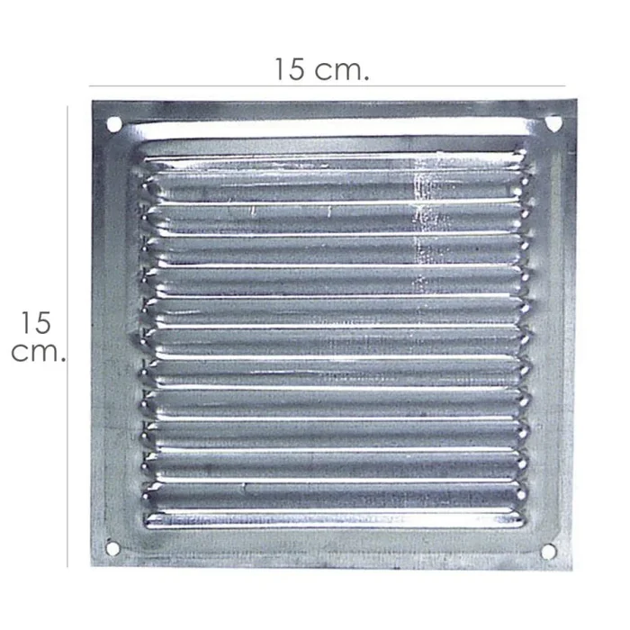 WOLFPACK LINEA PROFESIONAL – Rejilla Ventilación Atornillar 15×15 cm. Aluminio