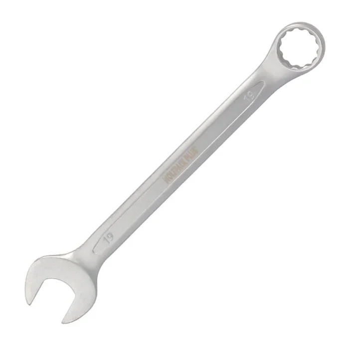 WOLFPACK LINEA PROFESIONAL Llave Combinada Plus 19×19 Acero Cromo Vanadio DIN 3113. Llave Doble Boca, Llave Fija, Llave Estrella