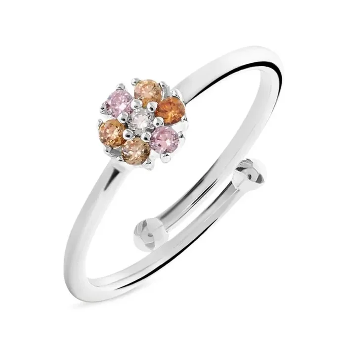 Women’s flower ring 925 Silver Stroili 1691785 with multicolor zircons