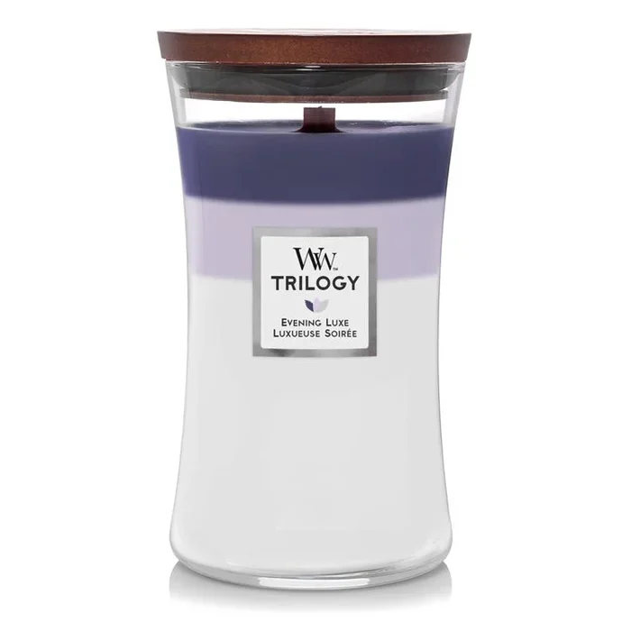 WoodWick Evening Luxe vela Cilindro Púrpura, Violeta, Blanco 1 pieza(s)