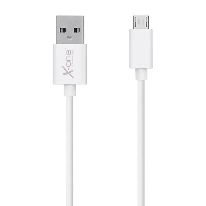 X-one cpm1000w cable micro-usb plano blanco