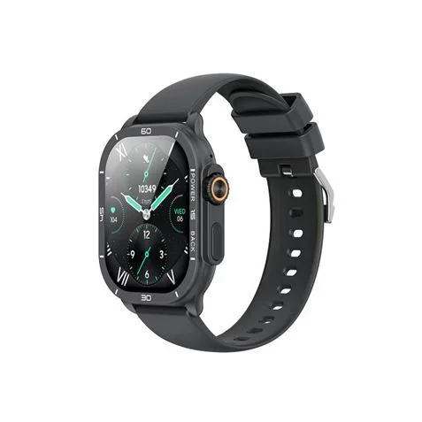 Xo j12 reloj smartwatch pantalla cuadrada 2.06″ amoled – asistente de voz – control de musica – multideporte – llamadas bt – ip68 – color negro