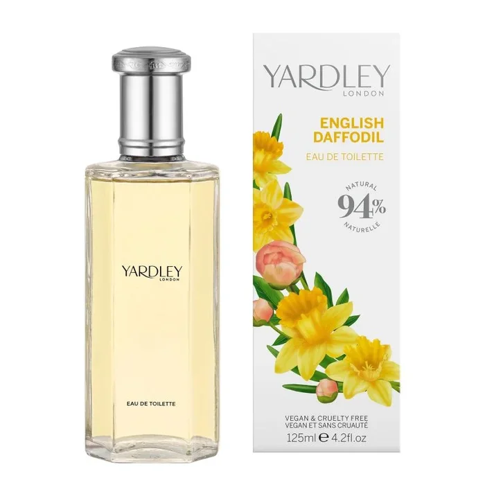 Yardley London English Daffodil Eau de Toilette, Perfume Floral para Mujer con Notas de Pomelo y Limón, Perfume Zesty Daffofil para Mujer 125ml