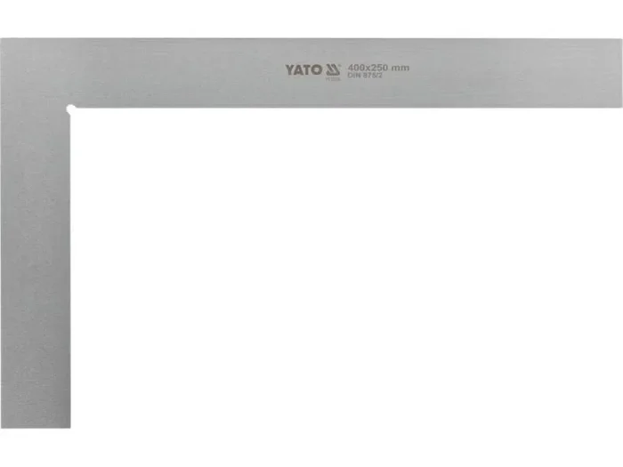 YATO, modelo YT-70756, Esquinero de herrero 400×250 mm, clase II, ideal para carpintería, metalurgia y construcción, herramienta profesional de alta precisión.
