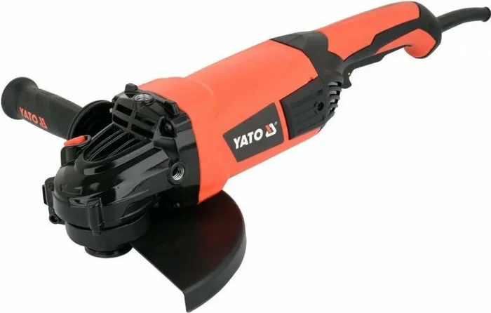 YATO, modelo YT-82105, Amoladora angular 23 cm 2400W, 6600 RPM, 5,8 kg, ideal para corte, pulido y lijado de materiales duros, potente y resistente para trabajos exigentes.