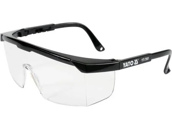 Yato YT-7361 gafa y cristal de protección Gafas de seguridad Nylon Negro, Transparente