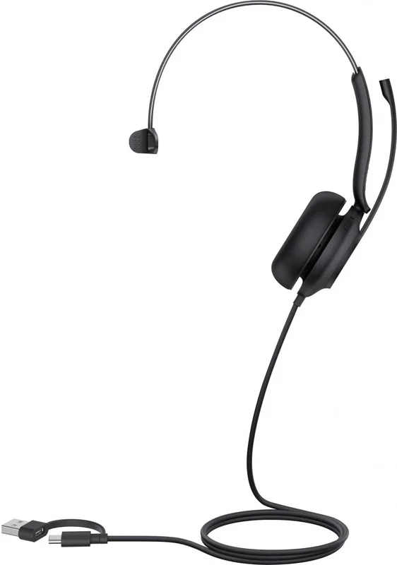 Yealink UH35 Mono Teams USB-C/A Auriculares Alámbrico Diadema Llamadas/Música USB Type-C / USB Type-A Negro