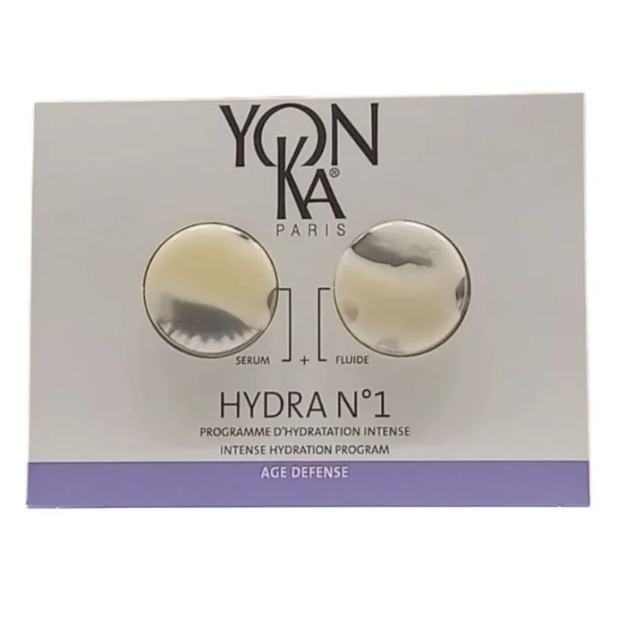 Yonka Age Defense Set, 1.5 ml *sample cada uno, fluido y serum hidratante para el rostro, combate los signos de la edad, protección y luminosidad
