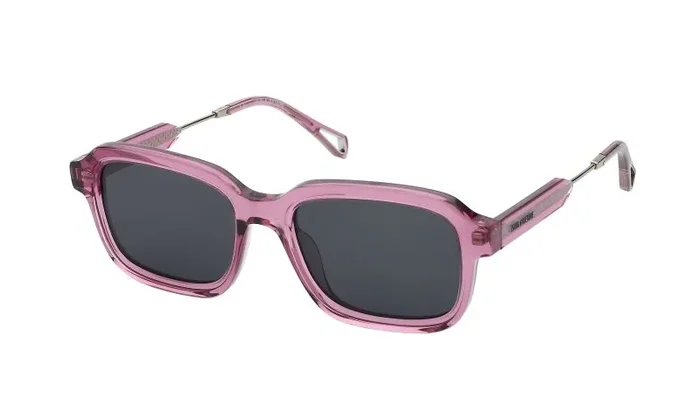 ZADIG & VOLTAIRE SZV335 Gafas, Shiny TRANSP.Fuchsia, 53 para Mujer