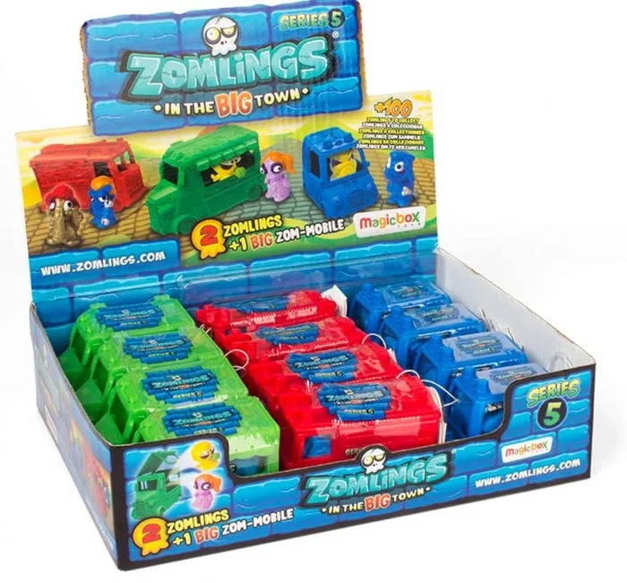 ZOMLINGS 14913 Serie 5 Big Zom – Juego de 12 Juguetes para vehículos