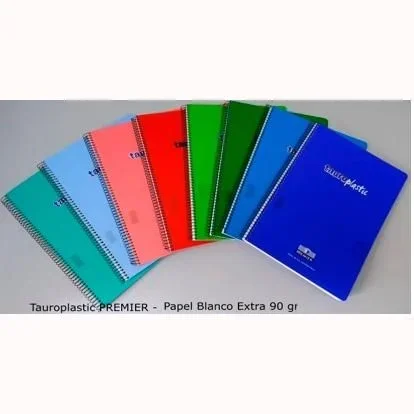 Zorrilla cuaderno espiral tauroplastic 80h folio 90gr 5×5 t/ pp colores surtidos