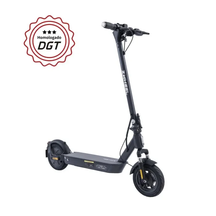 ZWHEEL ZFOX MAX Urban Dark | Patinete Eléctrico Adultos Homologado DGT – 800W MAX, 50km Autonomía, IP54 Resistencia al Agua, Ruedas 10″ – Llave NFC, Intermitentes, Doble Suspensión, Frenos AER