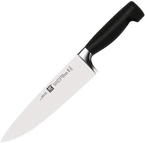 Zwilling Cuchillo de Cocina, Longitud de la Hoja: 20 cm, Hoja Ancha, Mango Especial de Acero Inoxidable/plástico, Vier Sterne